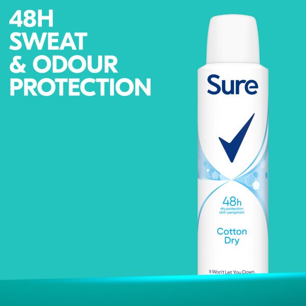 Sure Cotton Dry Anti-Perspirant Deodorant Aerosol 150ml GOODS Superdrug   