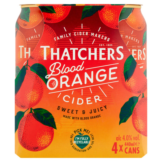 Thatchers Blood Orange Cider Cans 4x440ml GOODS Sainsburys   