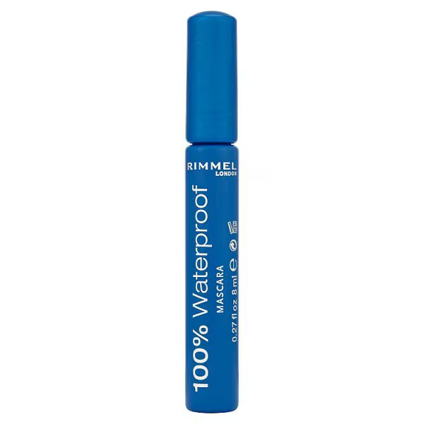 ماسكارا Rimmel مقاومة للماء 100% في أنبوب أسود، مستوردة من المملكة المتحدة