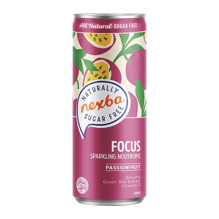 Nexba Focus Passionfruit Sparkling Nootropic 330ml Ready to Drink Holland&Barrett   