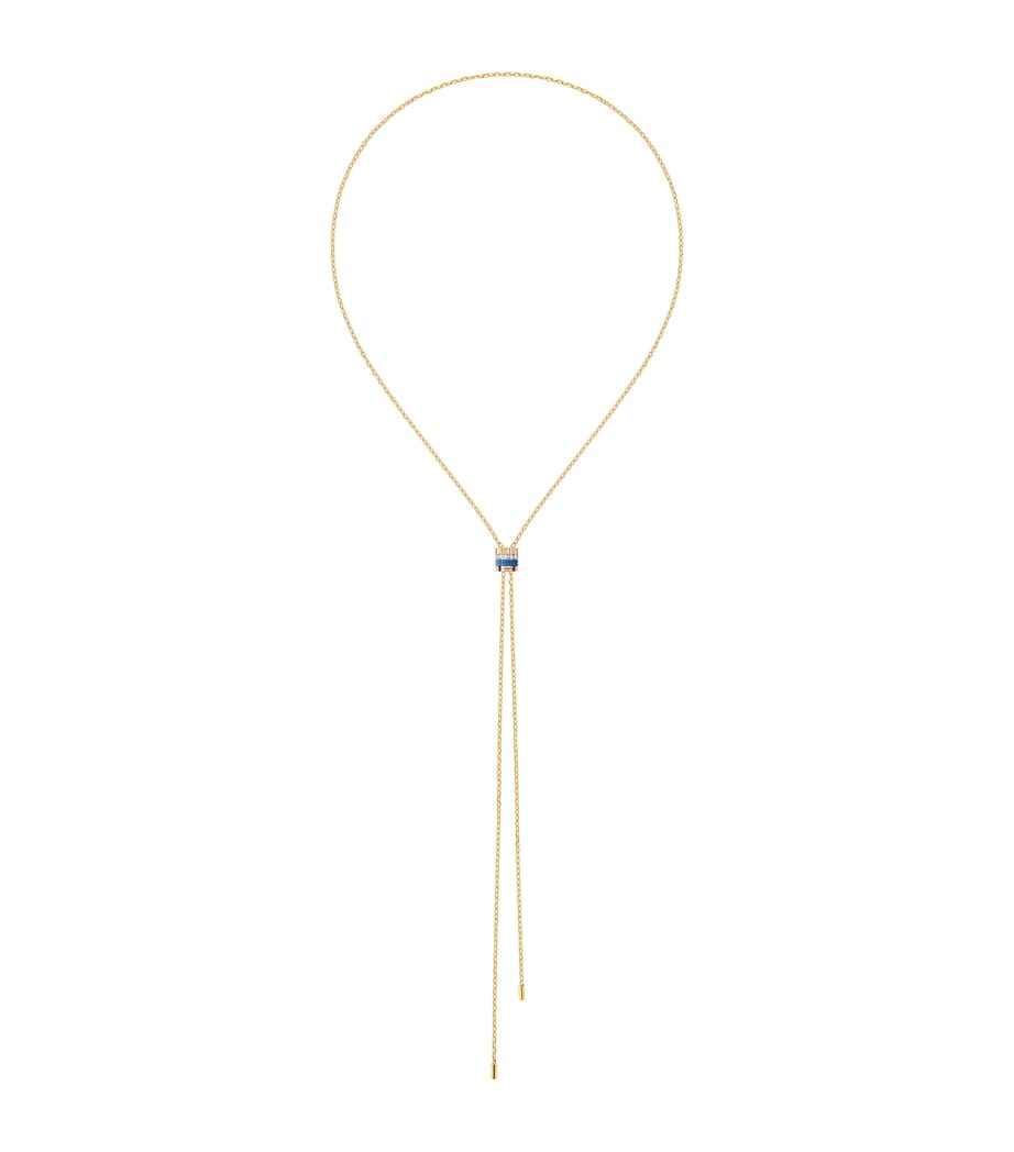 Boucheron Quatre blue tie necklace 18K gold diamonds, UK version