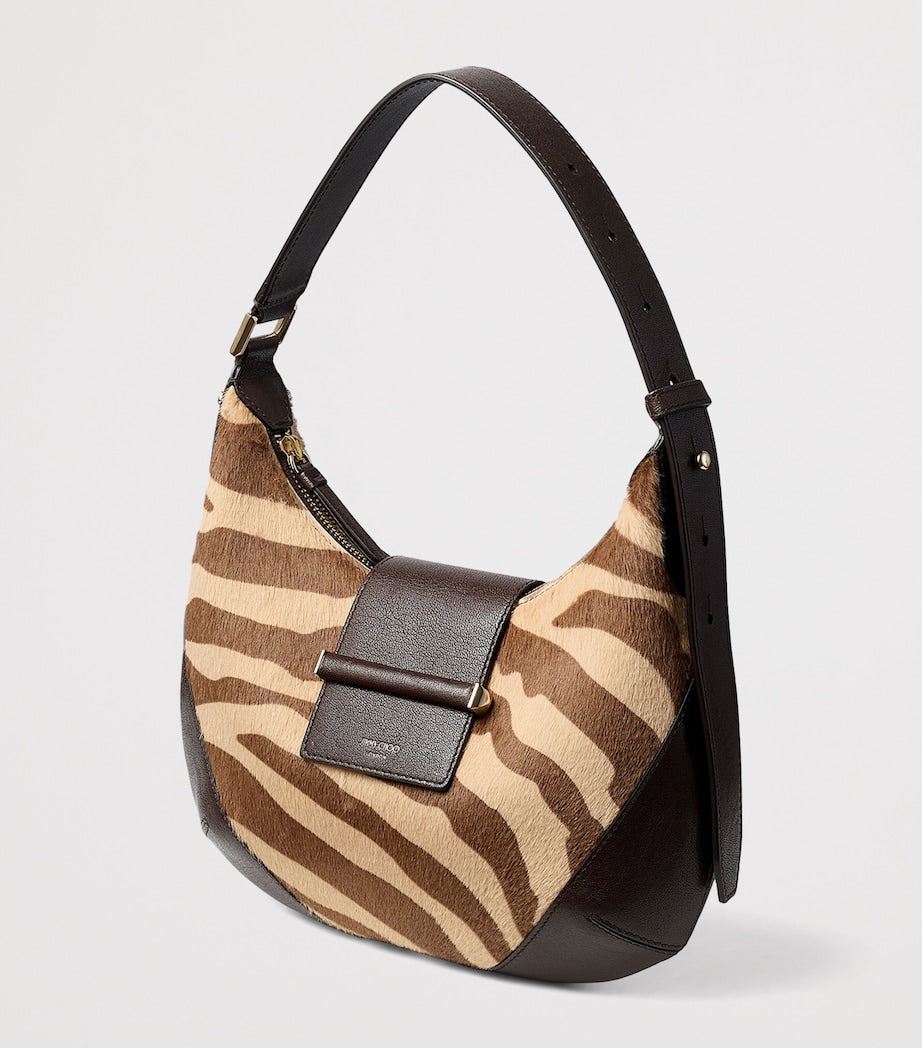 Jimmy Choo small bar pony hair leather shoulder bag - British product