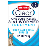 Bob Martin Clear Treatment 3 in 1 Flavoured Wormer 150/144/50mg Tablets for Dogs 2 Tablets - McGrocer