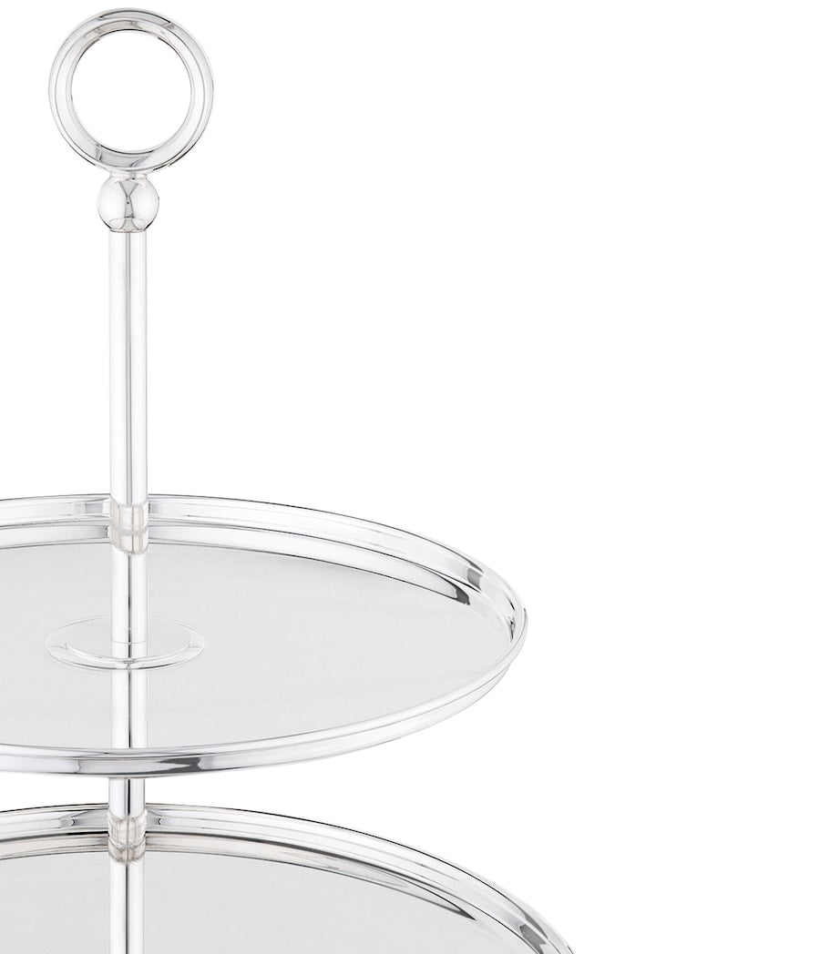 Greggio silver-plated Georgian 2-tier cake stand, UK version