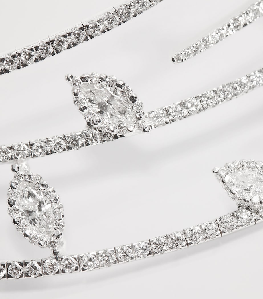 Yeprem Y-Couture white gold diamond leaf choker (British brand)
