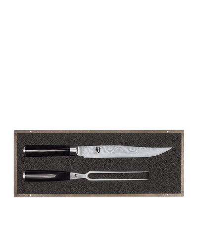 Harrods KAI Shun Classic Carving Knife and Fork Set- Buy online at McGrocer