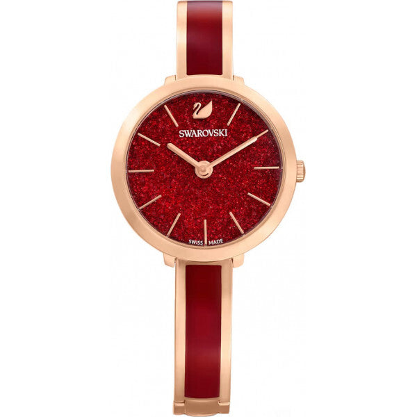 Swarovski red crystalline ladies watch, UK version