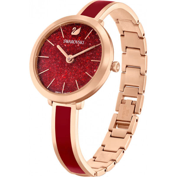 Swarovski red crystalline ladies watch, UK version