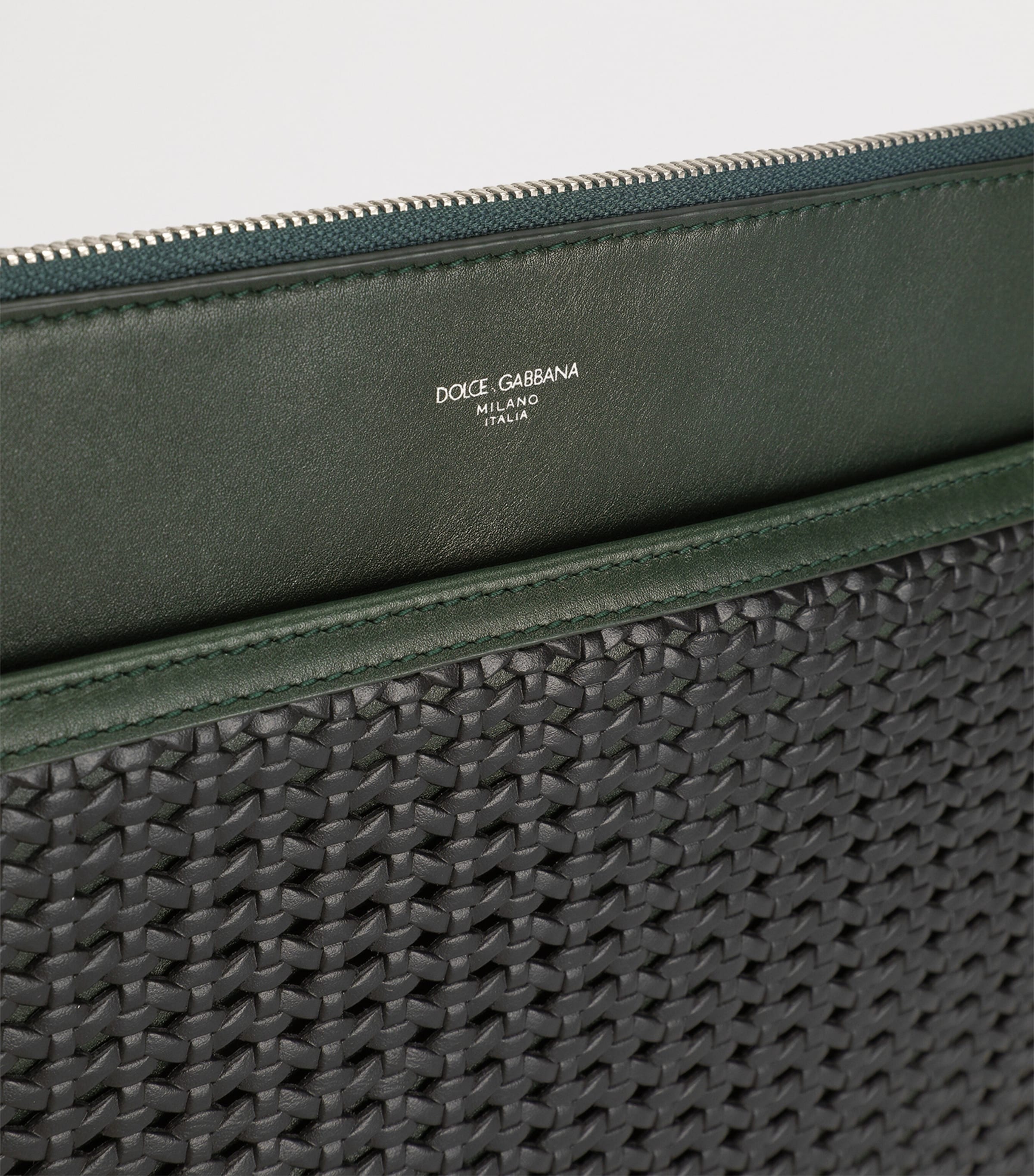 Dolce&Gabbana canvas-calfskin plongé toiletry bag - British product