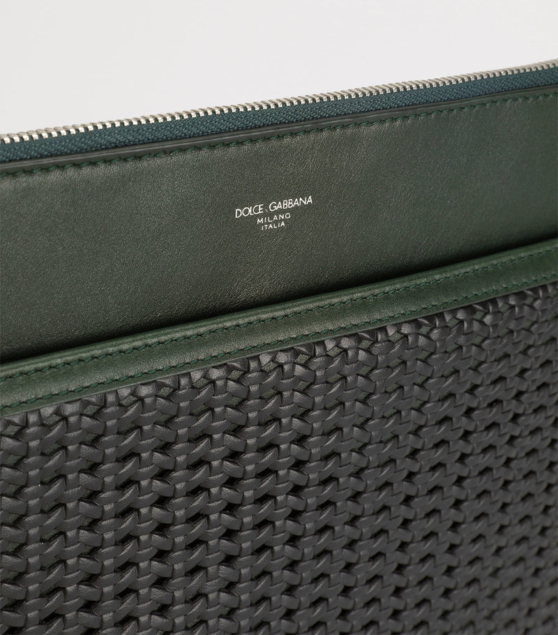 Dolce&Gabbana canvas-calfskin plongé toiletry bag - British product