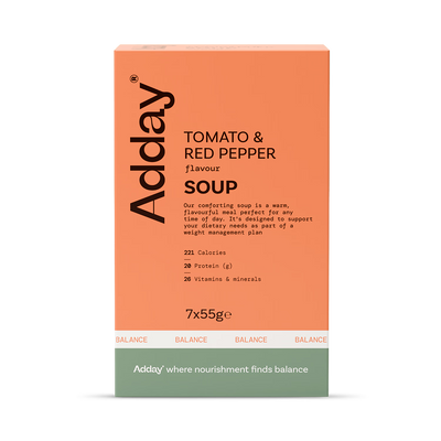 Holland & Barrett Adday Tomato & Red Pepper Soup Meal Replacement Soup 7 x 57 g- Buy online at McGrocer