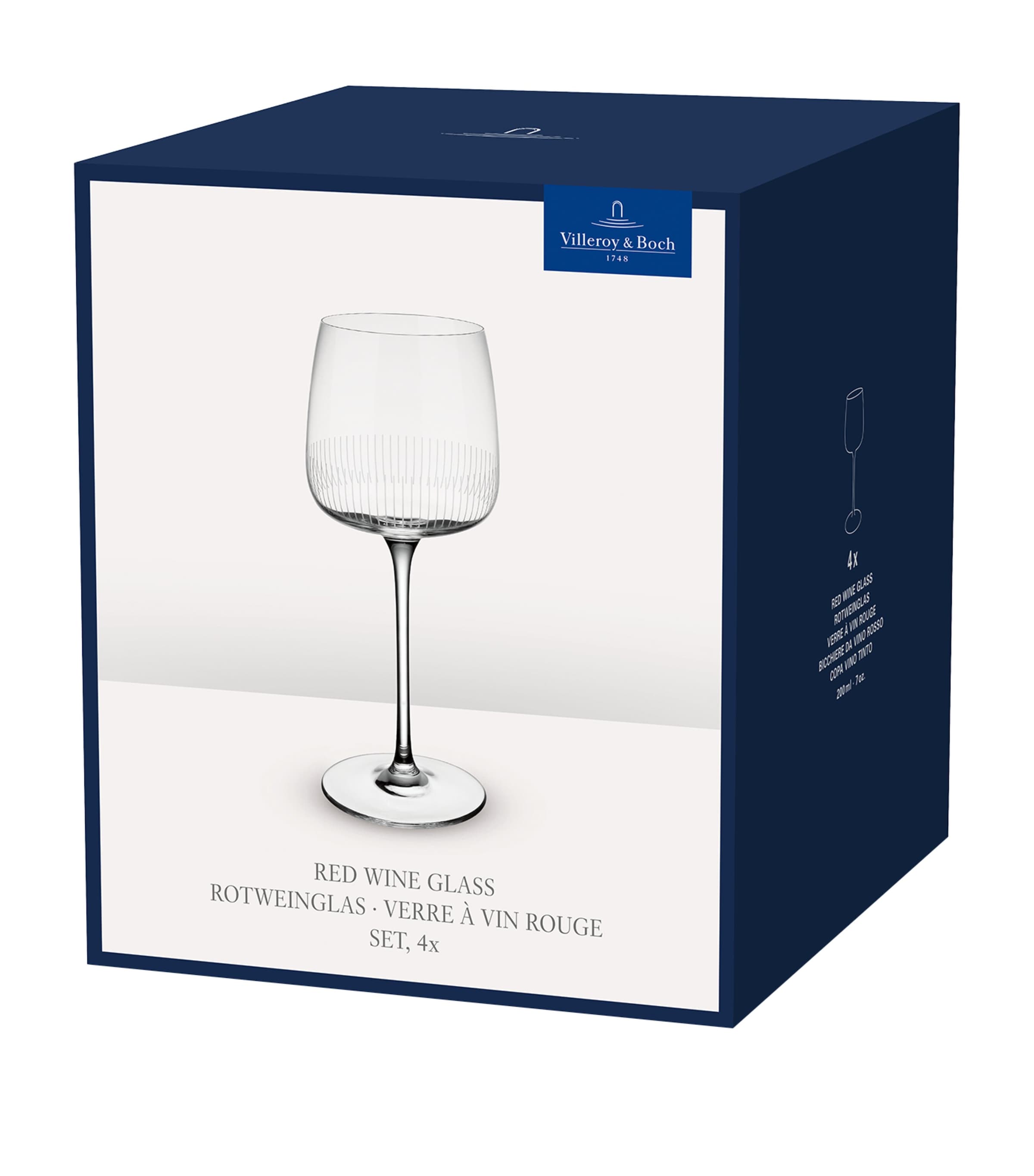 Villeroy & Boch Afina crystal red wine glasses set of 4 (British brand)