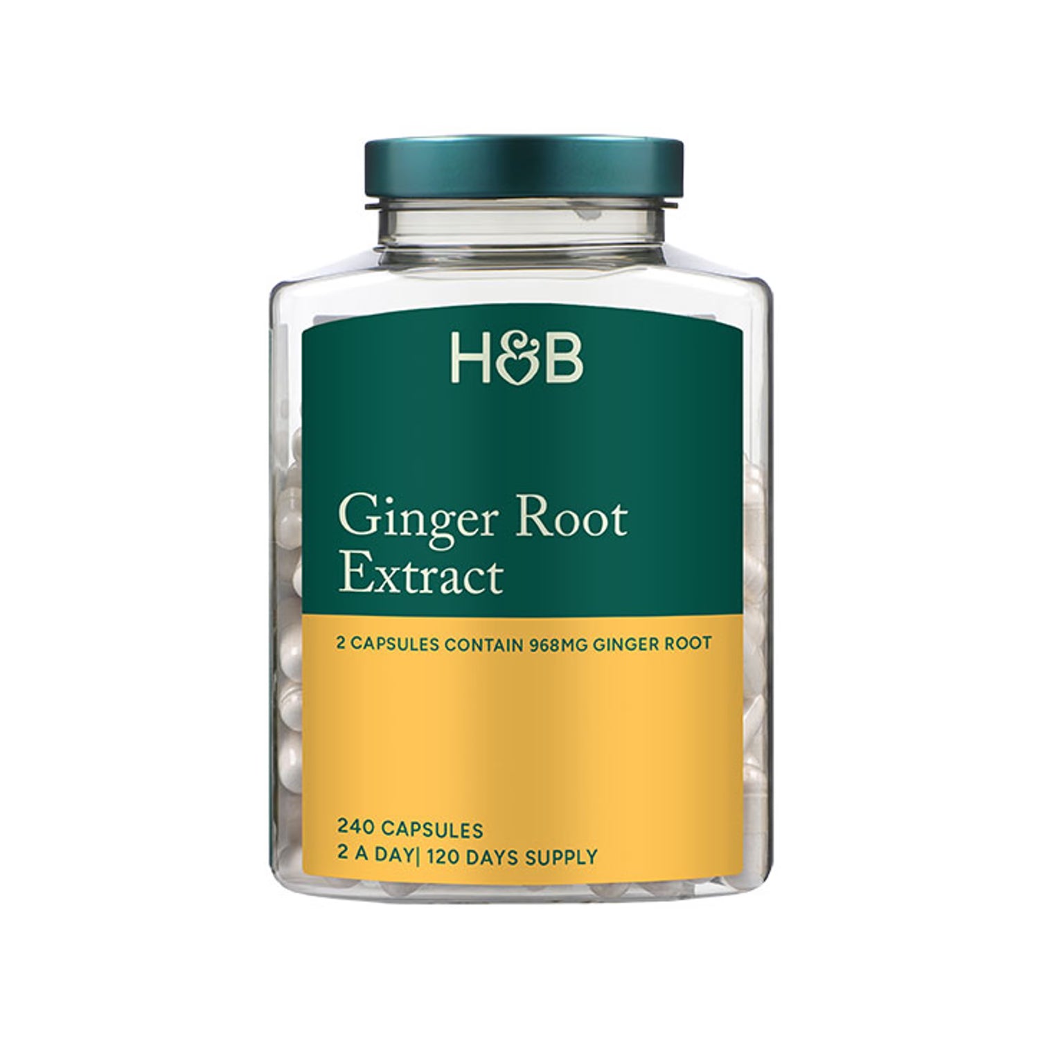 Holland & Barrett ginger root extract capsules 240 count, UK version