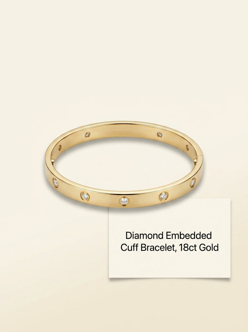Cartier LOVE bracelet 18ct yellow gold 0.42ct diamond, UK version