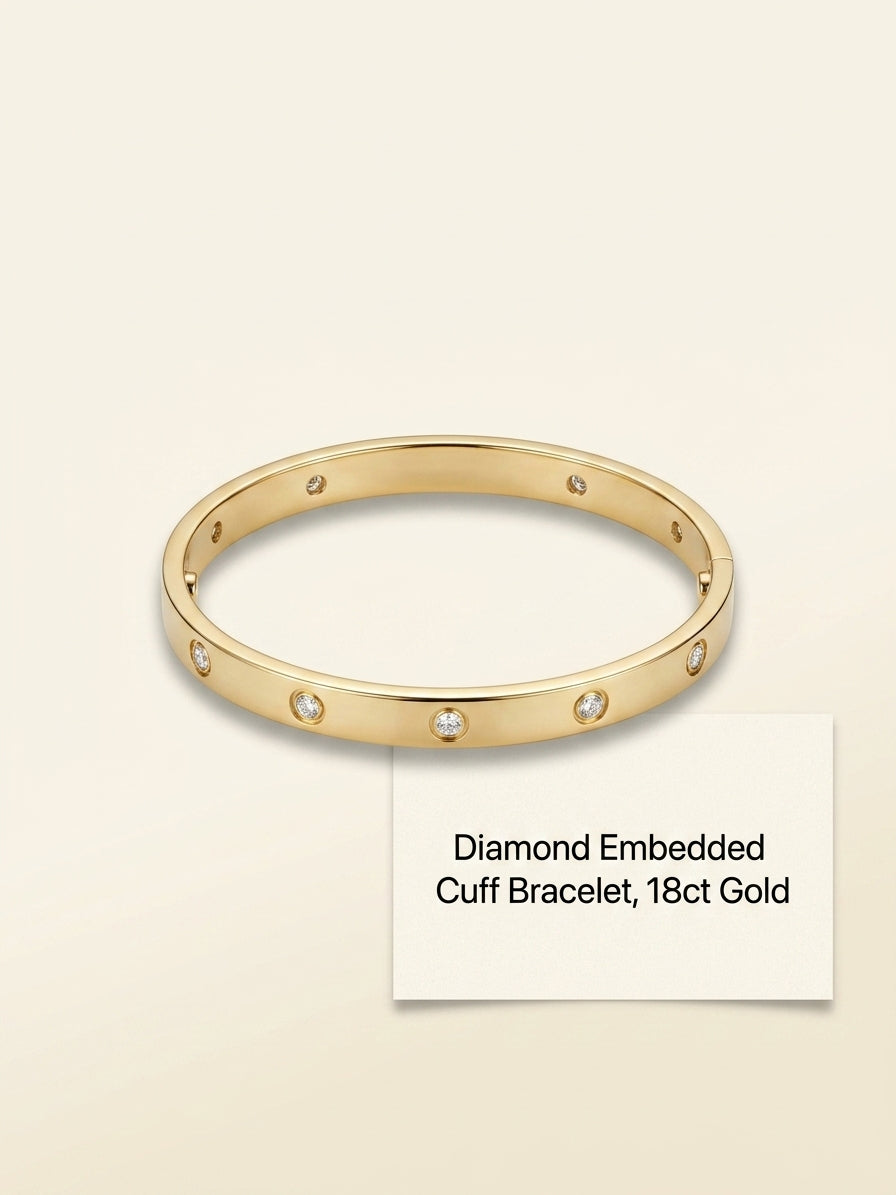 Cartier LOVE bracelet 18ct yellow gold 0.42ct diamond, UK version