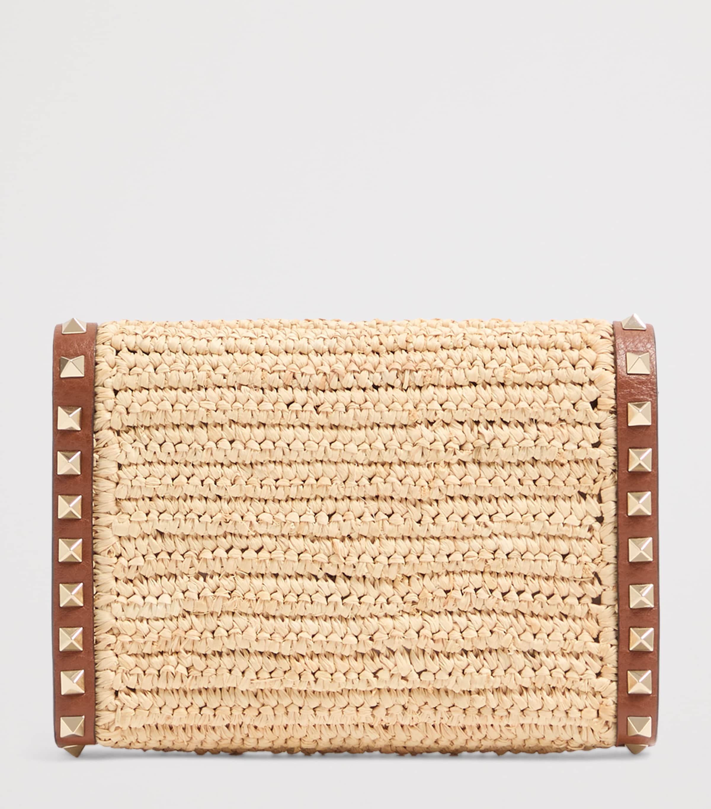 Valentino Garavani mini straw Rockstud cross-body bag - British product
