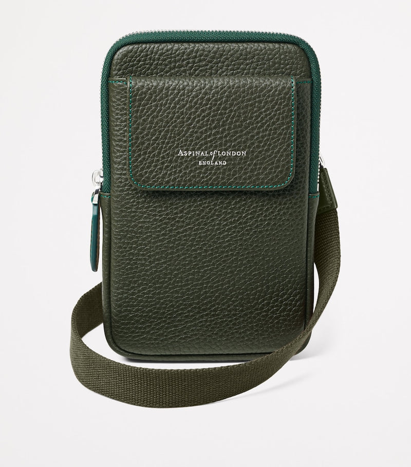Aspinal of London leather crossbody phone pouch - British product