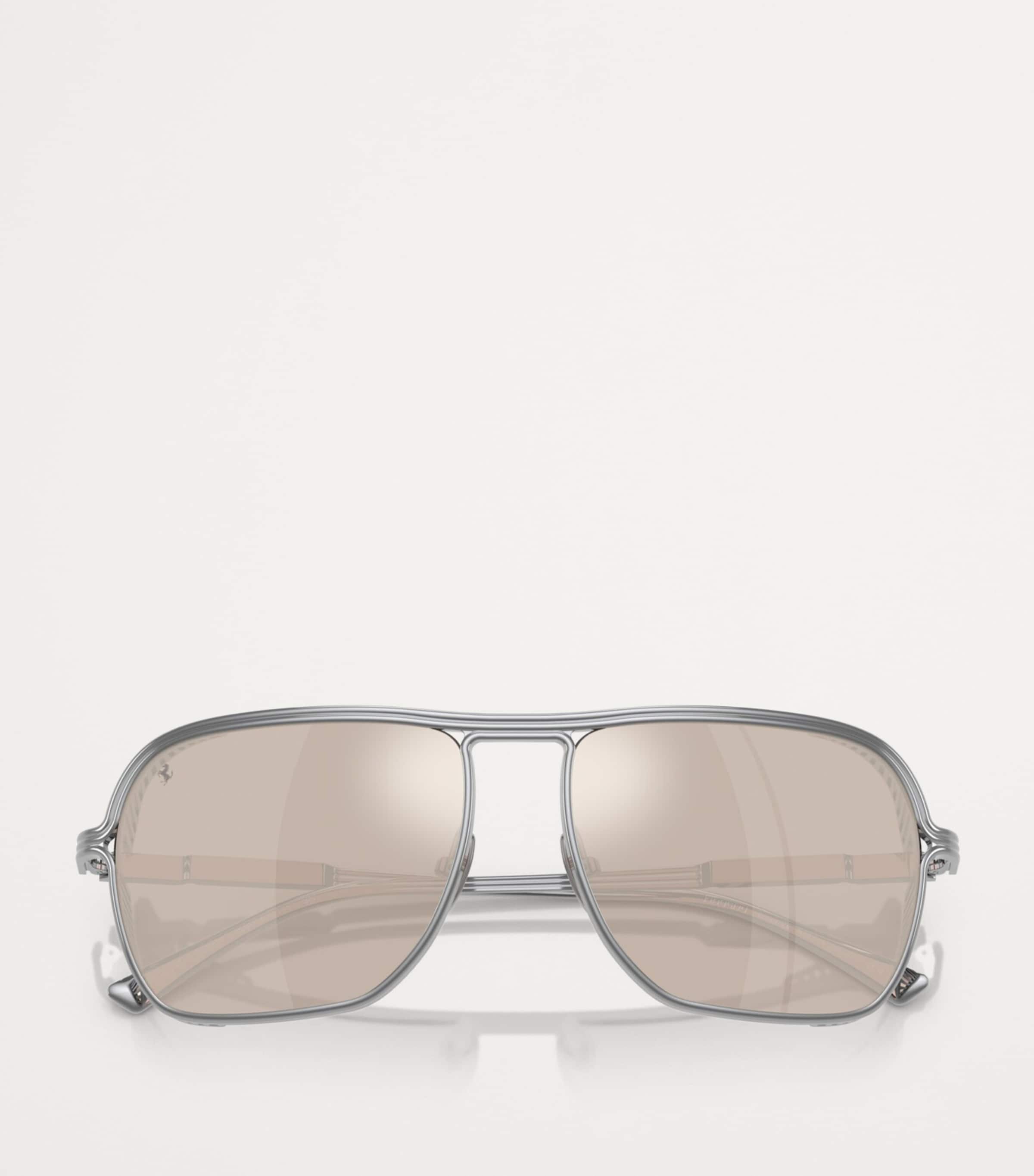Ferrari titanium sunglasses mirrored lenses (British brand)