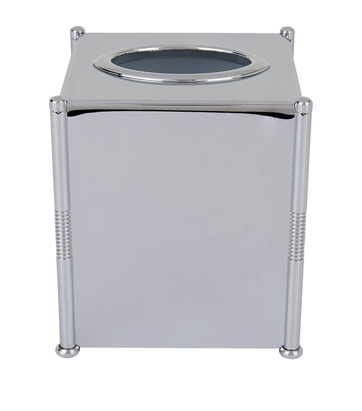 ZODIAC Cylinder Chrome tissue box (British brand)