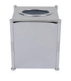 ZODIAC Cylinder Chrome tissue box (British brand)