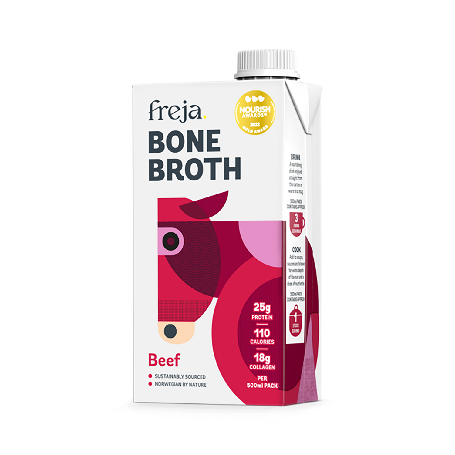 Freja beef bone broth classic 500ml (British brand)