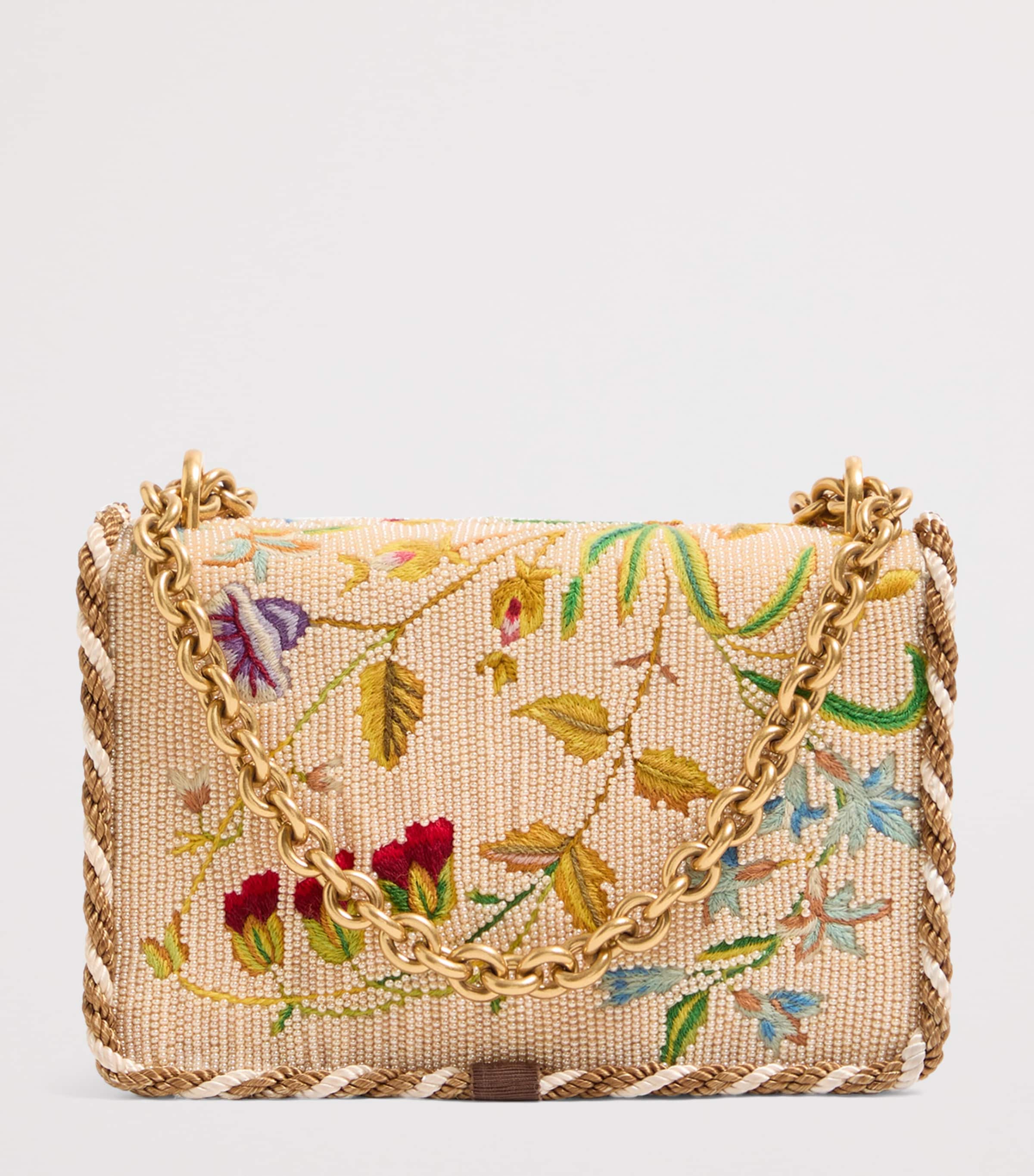 Valentino Garavani Small Silk Embellished Vain shoulder bag, imported from the UK
