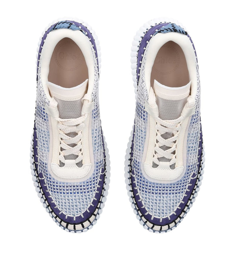 Lightweight Breathable Mesh Sneakers with Rubber Sole and Contrast Topstitching