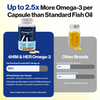 4HIM & HER omega-3 fish oil 80% concentrate 120 capsules (British brand)