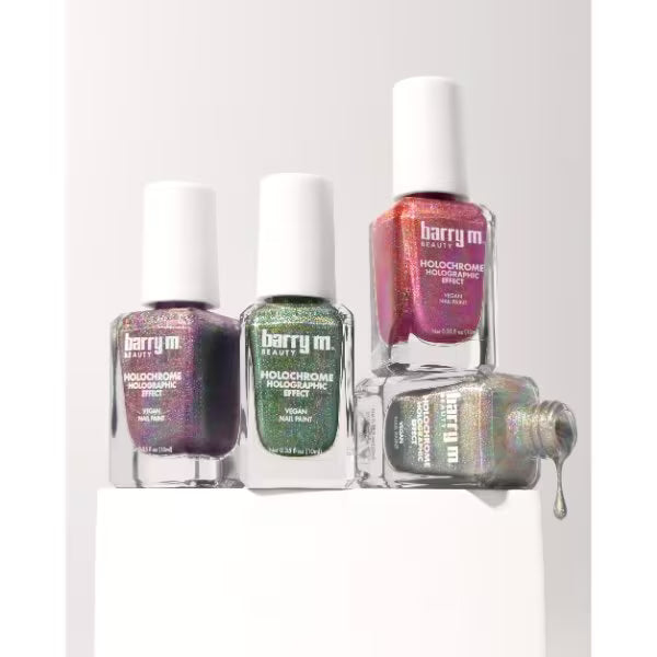 Barry M Holochrome Nail Paint Silver Stardust - British product