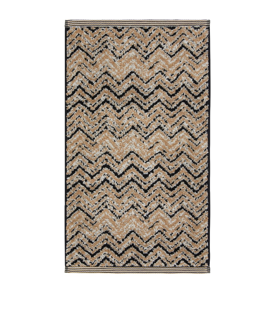 Missoni Home Azul guest towel, chevron pattern, 70cm x 40cm, imported from the UK
