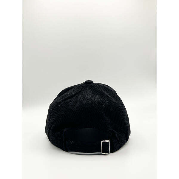 SVNX corduroy cap in black, one size, imported from the UK