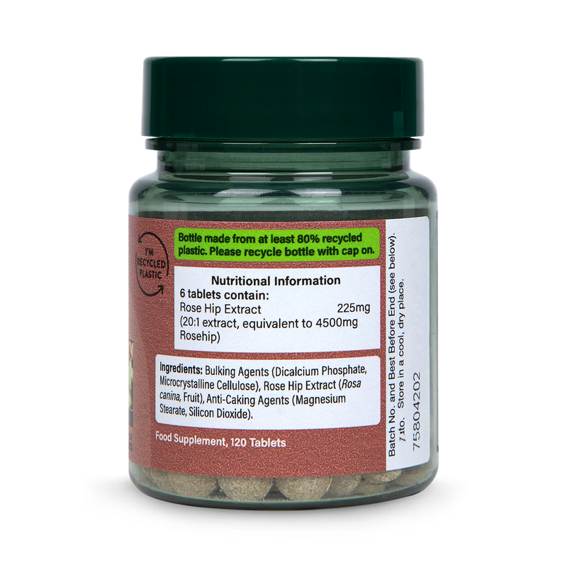 Holland & Barrett Rose Hip tablets 120 count, UK version
