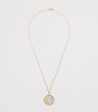 L'Atelier Nawbar yellow gold diamond mother-of-pearl necklace (British brand)