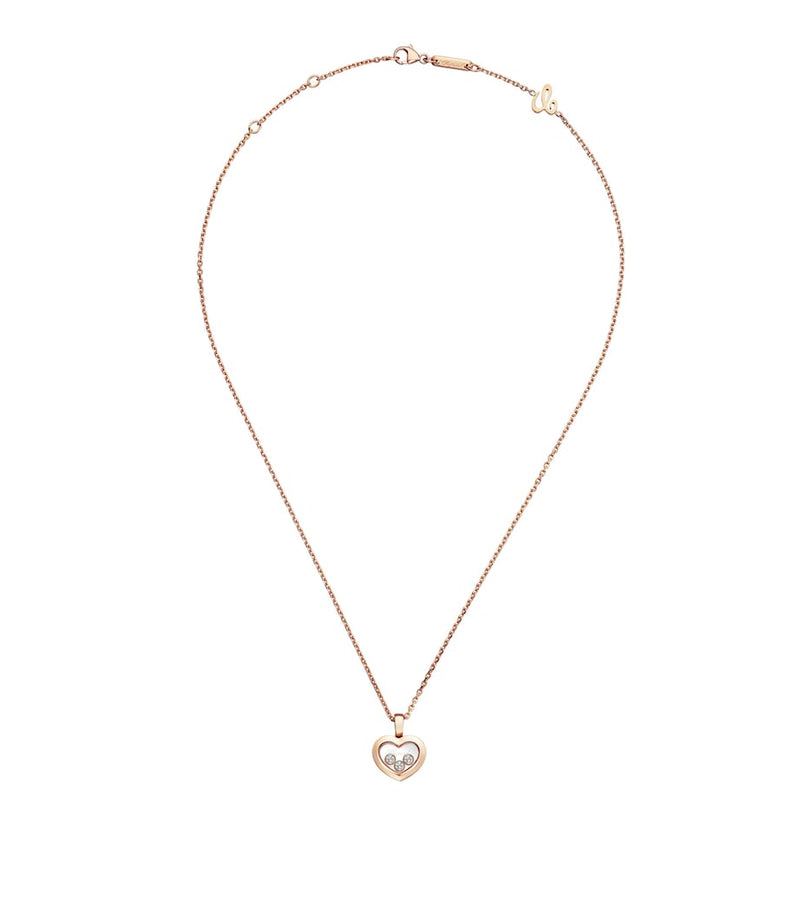 Chopard rose gold diamond pendant Happy Diamonds Icons (British brand)