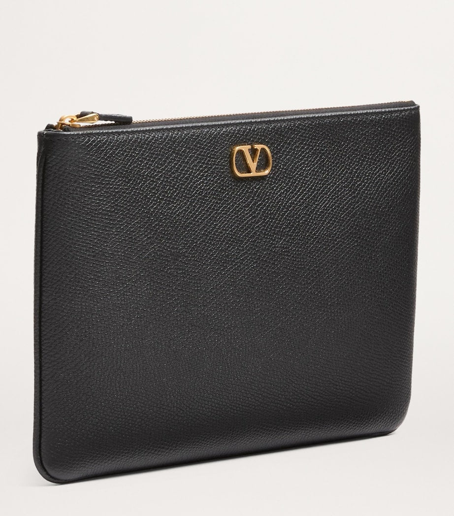 Valentino Garavani leather VLogo Signature pouch medium (British brand)