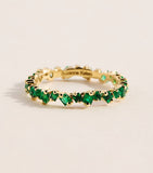 Suzanne Kalan yellow gold emerald eternity ring - British product