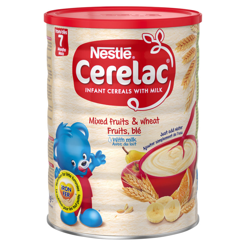 Nestle CERELAC Wheat Based Fortified Baby Cereal with Mixed Fruits, Just Add Water, 7 Months+ Baby Food ASDA   