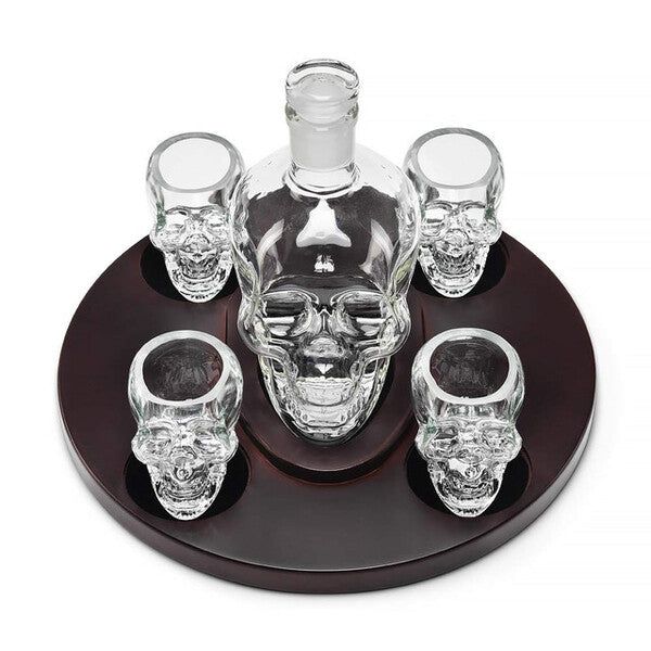 Skull Decanter with Glasses Set GOODS Superdrug   