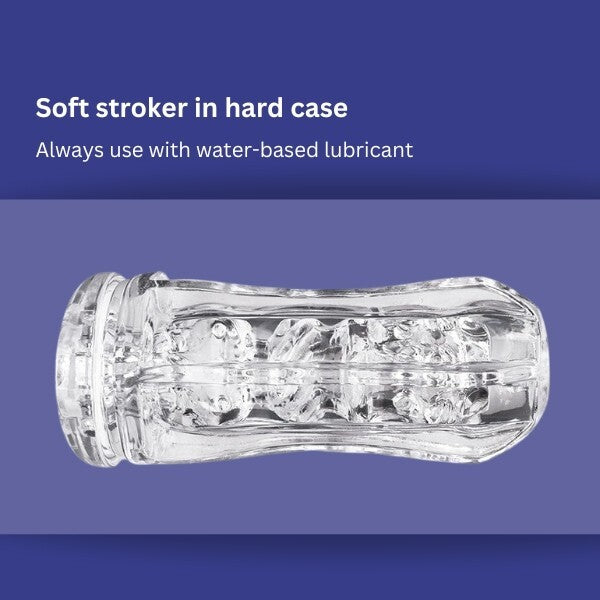 Rev-Air Pro reusable masturbation cup with clear case (British brand)