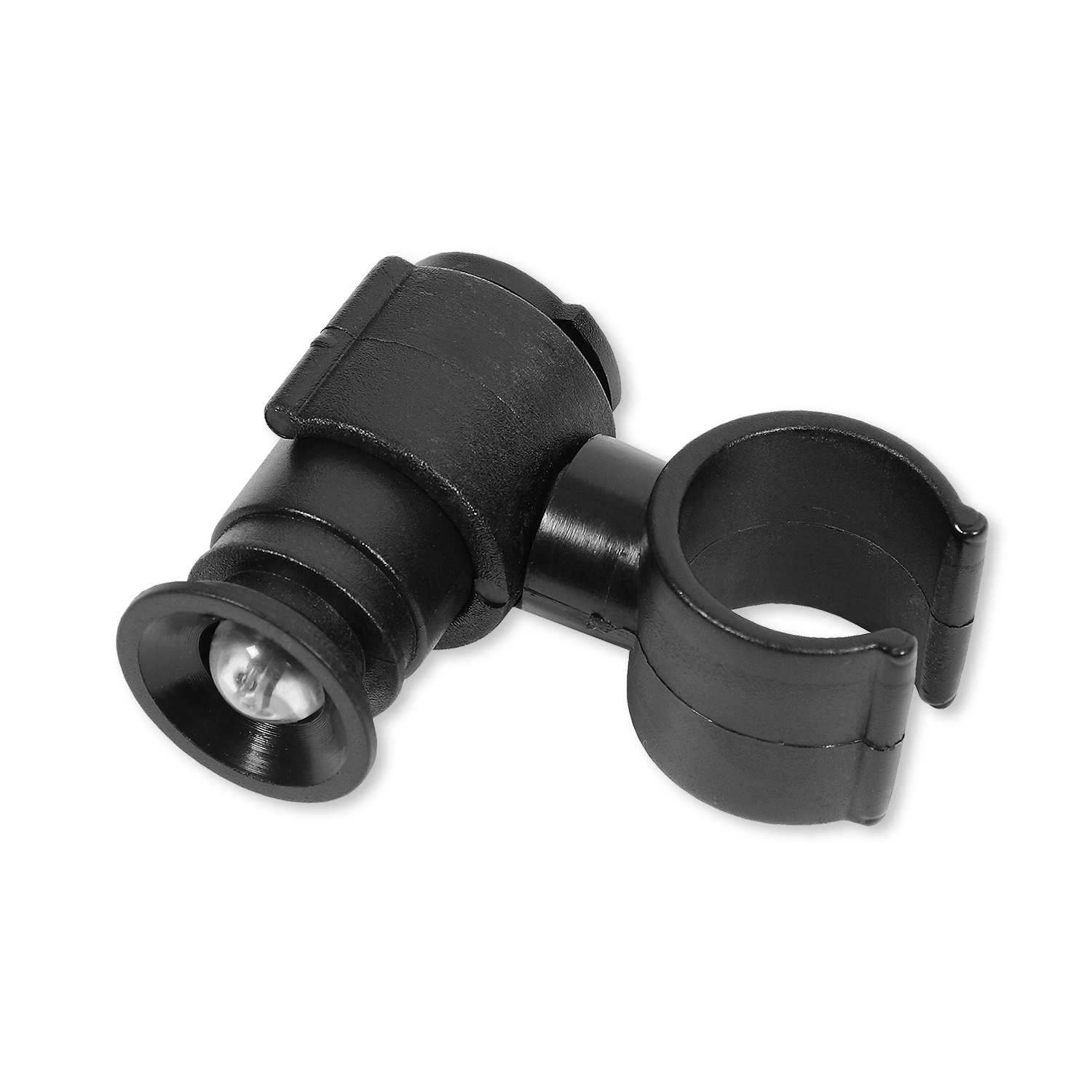 Cool Clip-On Torch LED mobility aid light for walking sticks, UK version