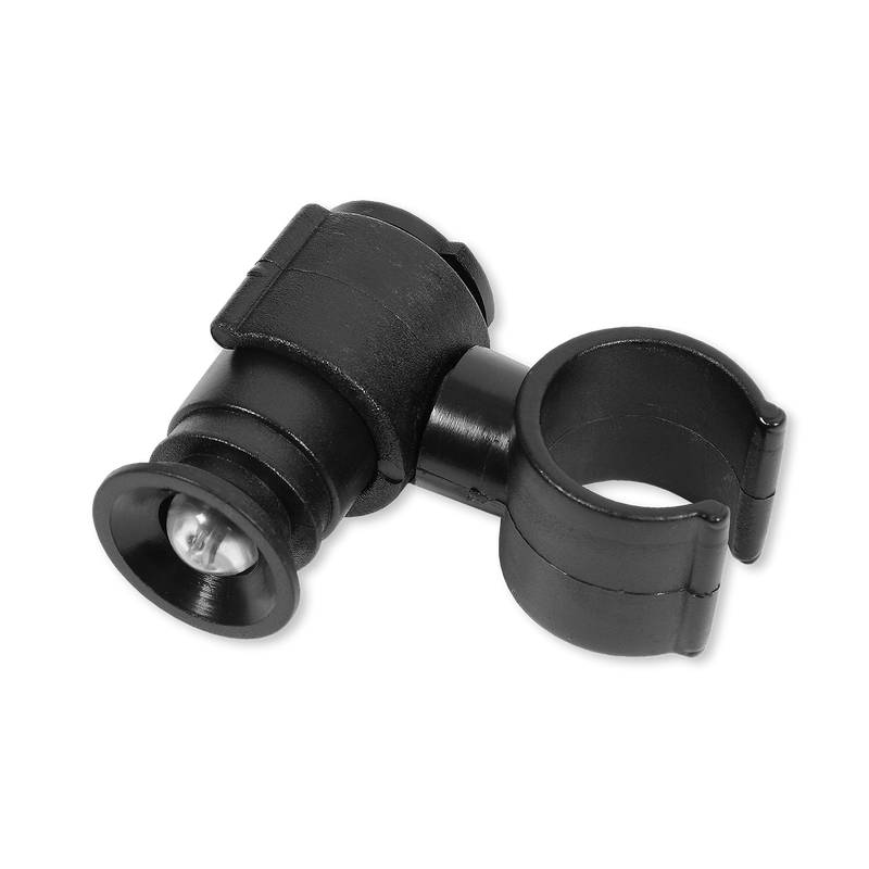 Cool Clip-On Torch LED mobility aid light for walking sticks, UK version