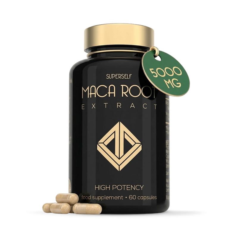 SuperSelf maca root supplement 5000mg 60 capsules, UK version