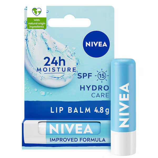NIVEA Lip Balm 24H Moisture 4.8g, imported from the UK
