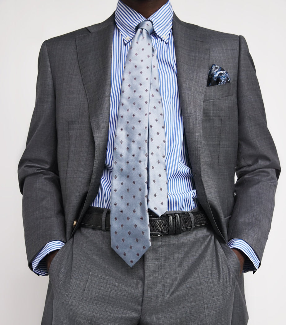 Harrods silk jacquard tie 8cm, imported from the UK