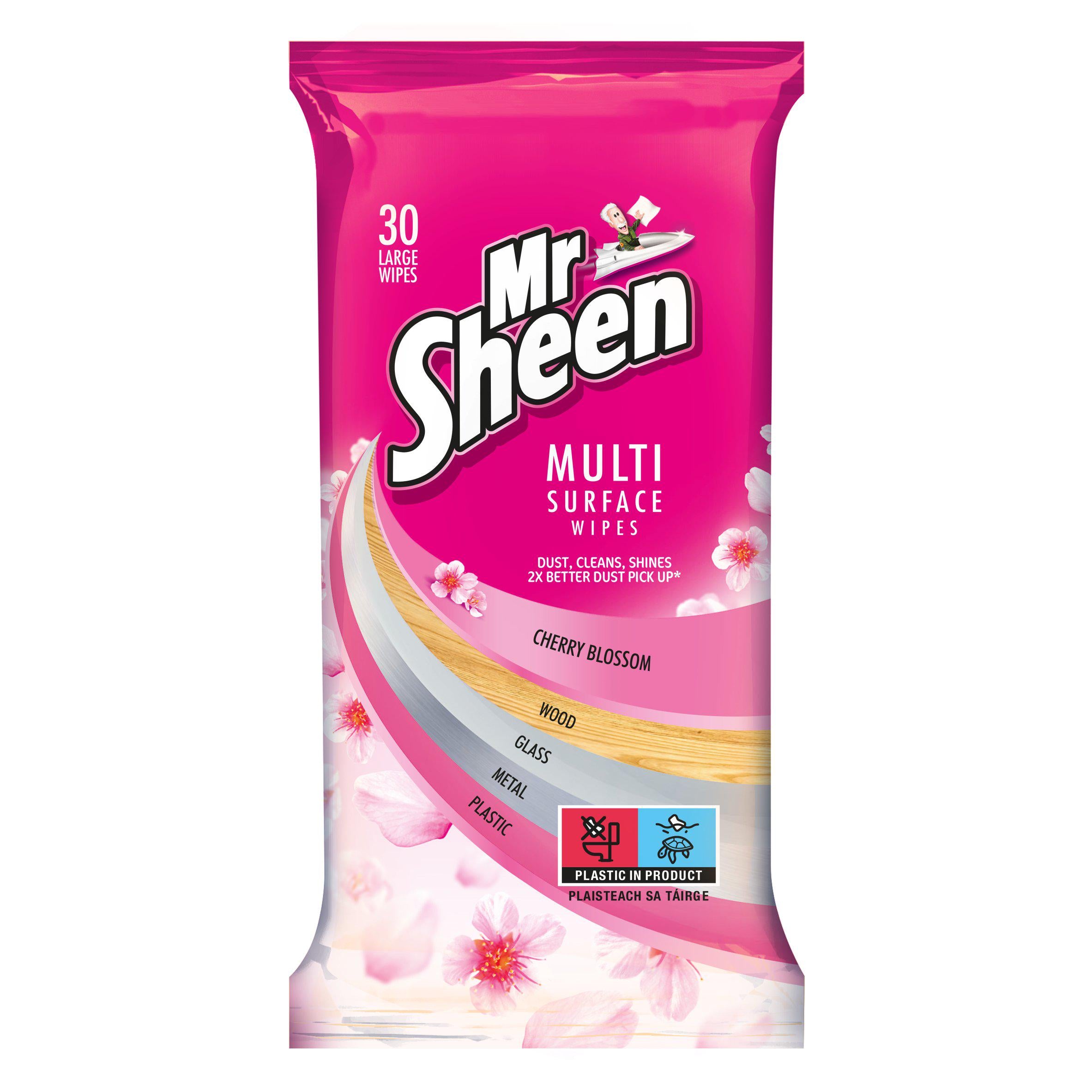 Mr Sheen Multi Surface Cleaning Wipes x30 Polishes & dusters Sainsburys   