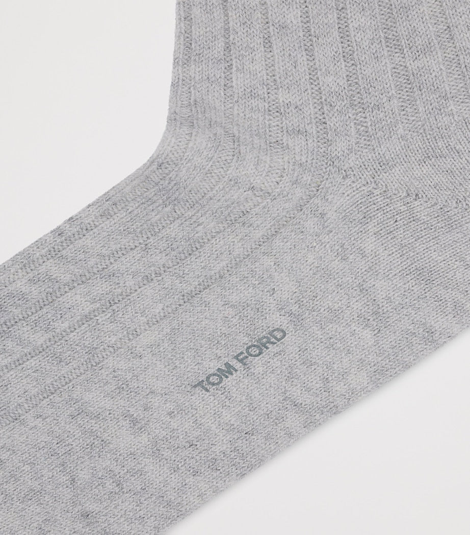 TOM FORD cashmere-blend rib-knit socks (British brand)