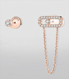 Messika Move Uno rose gold diamond earrings 0.30ct (British brand)