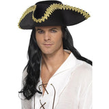 Smiffys black pirate hat costume accessory - UK version