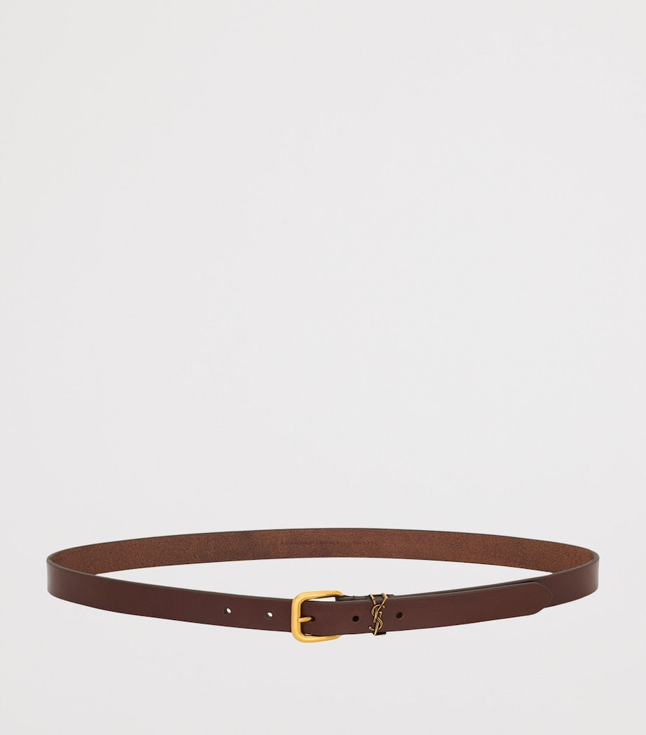 Saint Laurent Cassandre leather belt 2cm - British product