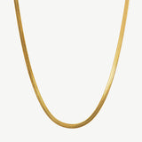MUCHV herringbone chain necklace 18k gold 45cm, UK version